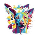 (2 Pack) Italian Greyhound Dog Breed Stickers - 5 Inches On Longest Side - Choose from Over 100 Dog Breeds - for Cars, Trucks, Skateboards, Laptops - Made in USA - BMCS1883