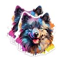 (2 Pack) Keeshond Dog Breed Stickers - 5 Inches On Longest Side - Choose from Over 100 Dog Breeds - for Cars, Trucks, Skateboards, Laptops - Made in USA - BMCS1890