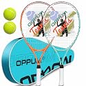2-Pack Kids Tennis Racket Set, Junior Racquets with Bag and Balls