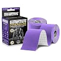 (2 Pack) Kinesiology Tape for Physical Therapy Sports Athletes ââ‚¬â€œ Latex Free Elastic, 16ft Water Resistant Kinetic Uncut Kinesiology Tape for Knee Pain, Elbow & Shoulder Muscle - Purple