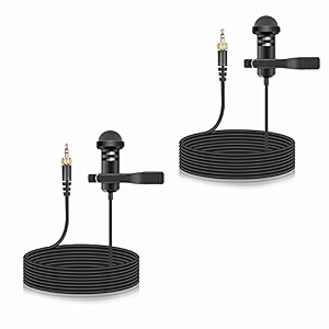 2-pack lavalier microphone compatible with rode wireless prowireless go ii 2 bodypack transmitters omnidirectional condenser lapel mic for vloglecturesbroadcasters