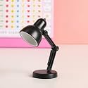 2 Pack LED Mini Table Lamp Fold-able Night Reading Book Lamps - Black