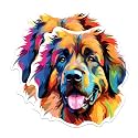 (2 Pack) Leonberger Dog Breed Stickers - 5 Inches On Longest Side - Choose from Over 100 Dog Breeds - for Cars, Trucks, Skateboards, Laptops - Made in USA - BMCS1893