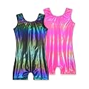 2 Pack Leotard for Girls Gymnastics Sparkly Sleeveless Unitards