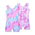 2 Pack Leotard for Girls Gymnastics Sparkly Sleeveless Unitards