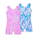 2 Pack Leotard for Girls Gymnastics Sparkly Sleeveless Unitards