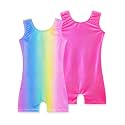 2 Pack Leotard for Girls Gymnastics Sparkly Sleeveless Unitards