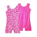 2 Pack Leotard for Girls Gymnastics Sparkly Sleeveless Unitards