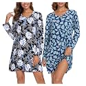 Kabento 2 Pack Long Sleeve Nightgowns for