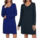 Kabento 2 Pack Long Sleeve Nightgowns for