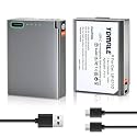 2-Pack LP-E10 1000mAh Batteries with USB-C Charging Compatible with Canon EOS Rebel T3, T5, T6, T7, T100, Kiss X50, Kiss X70, EOS 1100D, EOS 1200D, EOS 2000D, EOS 4000D Digital Camera