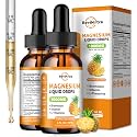 2 Pack Magnesium Glycinate Liquid Drops, 1000mg of Liquid Magnesium Complex Drops for Sleep, Nerve, Energy, Muscle, Bone, Calm & Digestion, High Absorption, 2 Fl Oz, Pineapple Flavor