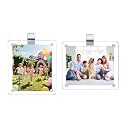 2 Pack Magnetic Car Visor Photo Holder – Personalized Acrylic Clip for Family, Pets, Travel Pictures – Easy Snap-On Car Accessory for Sun Visor (2 Pack, 3''x3.5'')