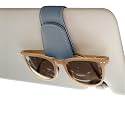 Magnetic Leather Car Sunglass Holder, Visor Sunglasses Holder Clip, 2 Pack