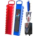 2-Pack Magnetic Wrench Organizer Set, 24-Slot Premium Wrench Rack Holder with Non-Slip Carry Handle for Tool Box Drawer Wall Storage, SAE (1/4'' to 15/16'') & Metric (6mm to 24mm)