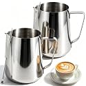 2 Pack Milk Frothing Pitcher 900ml 32oz Large Capacity Steaming Pitchers