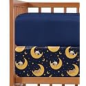 2-Pack Mini Crib Sheets Fitted - Pack N Play Sheets - 38 x 24in, Moon Bear