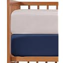 2-Pack Mini Crib Sheets Fitted - Pack N Play Sheets - 38 x 24in, Grey/Navy