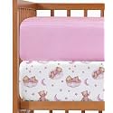 2-Pack Mini Crib Sheets Fitted - Pack N Play Sheets - 38 x 24in, Dream Bear