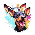 (2 Pack) Miniature Pinscher Dog Breed Stickers - 5 Inches On Longest Side - Choose from Over 100 Dog Breeds - for Cars, Trucks, Skateboards, Laptops - Made in USA - BMCS1901