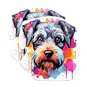 (2 Pack) Miniature Schnauzer Dog Breed Stickers - 5 Inches On Longest Side - Choose from Over 100 Dog Breeds - for Cars, Trucks, Skateboards, Laptops - Made in USA - BMCS1902