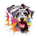 (2 Pack) Miniature Schnauzer Dog Breed Stickers - 5 Inches On Longest Side - Choose from Over 100 Dog Breeds - for Cars, Trucks, Skateboards, Laptops - Made in USA - BMCS1903