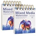 Qlmhudaim 2-Pack Mixed Media Sketchbook 4" x4”| 30 Sheets 140lb/300g