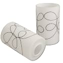 2 Pack Modern Line Style Glass Shade, Cylinder Light Fixture Replacement Globe or Cover with 1-5/8-Inch Fitter for Chandelier Wall Sconce Pendant Light, G0048