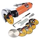 Air Cut Off Tool with 5Pcs 3-inch Die Grinder Cut-Off Wheels, Pneumatic Metal Sheet Cutting Tool, Heavy Duty Air Cutter Cut off Tool