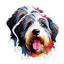 (2 Pack) Old English Sheepdog Dog Breed Stickers - 5 Inches On Longest Side - Choose from Over 100 Dog Breeds - for Cars, Trucks, Skateboards, Laptops - Made in USA - BMCS1911