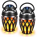 Outdoor Speakers Bluetooth with Light, IP5X Waterproof, Gifts for Men 2Pack