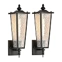 2-Pack Outdoor Wall Light,Black Exterior Waterproof Lantern