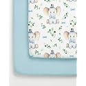 2-Pack Pack N Play Sheets - Playard Mattress Sheets - 38 x 26in, Elephant