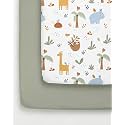 2-Pack Pack N Play Sheets - Playard Mattress Sheets - 38 x 26in, Safari