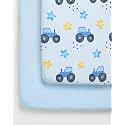 2-Pack Pack N Play Sheets - Playard Mattress Sheets - 38 x 26in, Night Farm