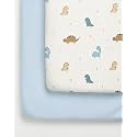 2-Pack Pack N Play Sheets - Playard Mattress Sheets - 38 x 26in, Cute Dinos