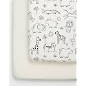 2-Pack Pack N Play Sheets - Playard Mattress Sheets - 38 x 26in, Zoo Sketch