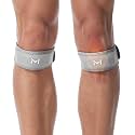 2 Pack Patellar Tendon Support Strap for Knee Pain Relief, Patella Knee Brace with EVA Semi-circular Tube, Tendonitis, Patella Bands for Basketball, Running, Hiking, Tennis, Squats (Gray, Knee(11"-15"))