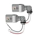 2-Pack Photocell Sensor for Outdoor Lights, 120VAC Dusk to Dawn Photocell Switch, IP54 Waterproof for Yard, Parking Lot, Street