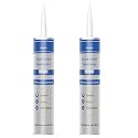 2 Pack Polyurethane Seam Sealer Automotive,High Flexible Auto Body Filler Sealing Automotive and RV Seams and Joints for Bare or Painted Surfaces,10.5 fl oz,White
