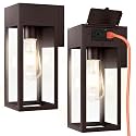 Porch Lights with GFCI Outlet, Outdoor Wall Light Fixtures, 2Pack