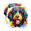(2 Pack) Portuguese Water Dog Dog Breed Stickers - 5 Inches On Longest Side - Choose from Over 100 Dog Breeds - for Cars, Trucks, Skateboards, Laptops - Made in USA - BMCS1925