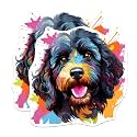 (2 Pack) Portuguese Water Dog Dog Breed Stickers - 5 Inches On Longest Side - Choose from Over 100 Dog Breeds - for Cars, Trucks, Skateboards, Laptops - Made in USA - BMCS1924