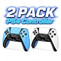 2 Pack for PS4 Controller with No Drift ALPS Stick Back Paddles Macro Turbo