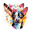 (2 Pack) Rat Terrier Dog Breed Stickers - 5 Inches On Longest Side - Choose from Over 100 Dog Breeds - for Cars, Trucks, Skateboards, Laptops - Made in USA - BMCS1930