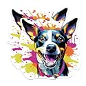 (2 Pack) Rat Terrier Dog Breed Stickers - 5 Inches On Longest Side - Choose from Over 100 Dog Breeds - for Cars, Trucks, Skateboards, Laptops - Made in USA - BMCS1928