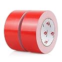2 Pack Red Duct Tape Heavy Duty,9 Mil Thickness,2 Inches x 30 Yards,Strong Industrial Strength,Flexible,No Residue,Waterproof and Tear by Hand,Multi-Use for Indoor &amp; Outdoor Repairs