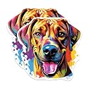 (2 Pack) Rhodesian Ridgeback Dog Breed Stickers - 5 Inches On Longest Side - Choose from Over 100 Dog Breeds - for Cars, Trucks, Skateboards, Laptops - Made in USA - BMCS1932