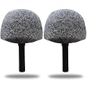 2 Pack Robust Cobweb Duster Head Brush – Superior Twist-On Web Cleaning Tool – Spider Web Remover Brush Compatible with Standard 3/4 Inch Threaded Poles for Outdoor & Indoor Use – Head Only (Grey)