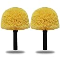 2 Pack Robust Cobweb Duster Head Brush – Superior Twist-On Web Cleaning Tool – Spider Web Remover Brush Compatible with Standard 3/4 Inch Threaded Poles for Outdoor &amp; Indoor Use – Head Only (Yellow)